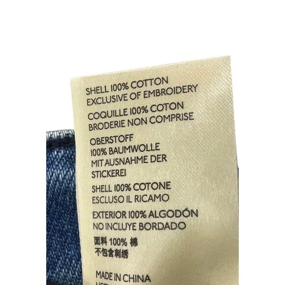 Free People Embroidered Denim Star & Floral Flared Leg High Rise Jeans | Boho 25 - Picture 13 of 16